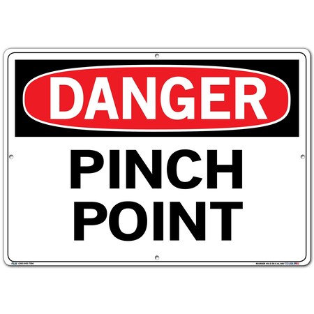 Vestil Aluminum Sign, 14-1/2" Height, 20-1/2" Width, Aluminum, Rectangle, English SI-D-58-E-AL-080